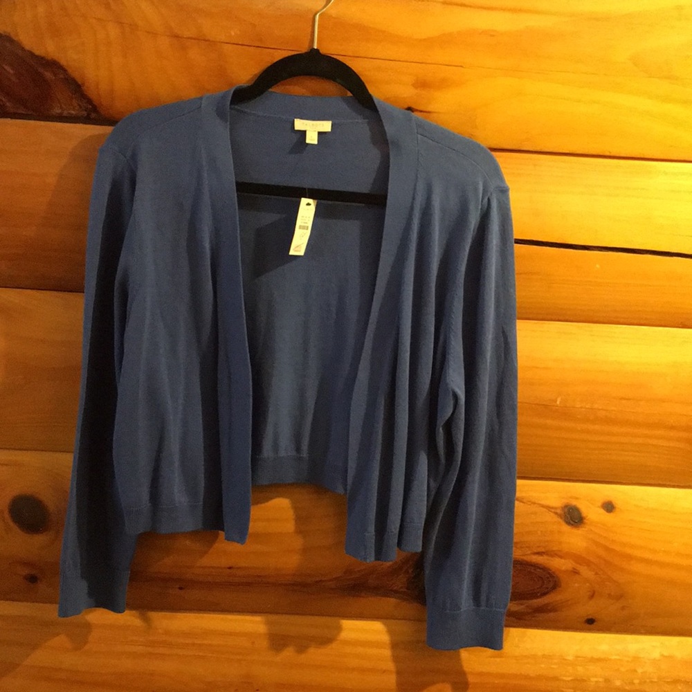 TALBOTS. Cropped Open-Front Cardigan/ Shrug